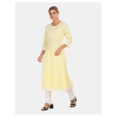 Anahi - Yellow Cotton Women's Flared Kurti ( Pack of 1 ) - XXL