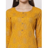 Kbz Yellow Rayon Straight Kurti - Single - None