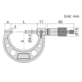 Insize Outside Micrometer Set - 3203-1004A-3203-50A (25-50MM)