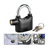 RAMDEV ENTERPRISE Alarm Lock Padlock Anti-Theft Security System Door Motor Bike 110dB with Keys Lock Safety Lock  (Black).