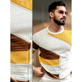 Sheernet FlatKnit Cotton Mustard T-Shirt-XL / Mustard