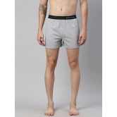 Joven Pack of 2 Cotton Mens Boxer- ( Grey Melange ) Boxer Shorts - None