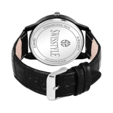 Swisstyle -  Black Leather Analog Men's Watch