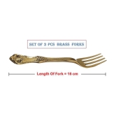 A & H ENTERPRISES - Brass Brass Table Fork ( Pack of 3 ) - Brass