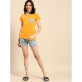 Women Yellow T-shirt & Shorts-M