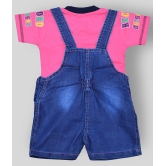 Zadmus - Pink Cotton Blend Dungarees For Baby Boy ( ) - 0-6 Months