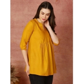 Antaran Rayon Solid Straight Womens Kurti - Yellow ( Pack of 1 ) - None