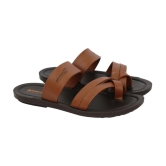 Aerowalk - Brown Mens Leather Slipper - None