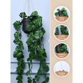 Green Hanging Planter - Cylindrical Shape