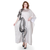 Beige Wavy Kaftan Dress