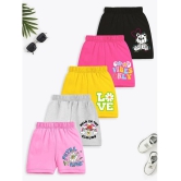 Trampoline - Multicolor Cotton Blend Girls Shorts ( Pack of 5 ) - None