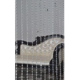 PINDIA Single Door Beaded String Curtain - Silver