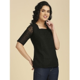 gufrina Black Georgette Womens Regular Top ( Pack of 1 ) - None