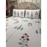 Hand Block Cotton Bedsheet | Gulbagh Bedsheet-King