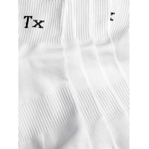 Texlon Cotton Mens Printed White Ankle Length Socks ( Pack of 5 ) - White