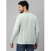 UrbanMark Men Regular Fit Printed Full Sleeves Round Neck Fleece Sweatshirt-Mint Green - None