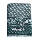 Mandhania Mayur Solapur Chaddar 100% Cotton Dailyuse Single Bed Blanket Pack of 1 Green