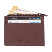 Tough Brown Pure Leather Card Holder Wallet - Brown