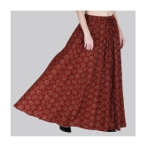 Sttoffa Maroon Cotton Womens A-Line Skirt ( Pack of 1 ) - None