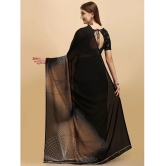 LEELAVATI - Black Georgette Saree With Blouse Piece ( Pack of 1 ) - Black