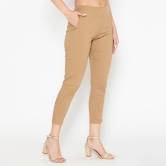 Women's Cotton Formal Trousers - Mocha Mocha L