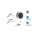 BioEnable C100 Smart WiFi Camera with Remote Monitoring, Day-Night Mode, Advanced Motion Detection, Micro SD Card Slot, Live Streaming, 2 Way Audio, Works with Android and iOS Smartphones