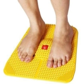 Horsefit  Manual Plastic Acupressure Foot Massager Plate with 24 Magnets for Stress Free, Blood Flow Controller, Pain Relief, Multicolor - Yellow