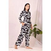 Black Cotton Pajama Set Multicolor M