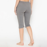 Women's Plain Knitted Capri - Charcoal Grey Charcoal Grey XL