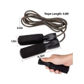 HORSE FIT Skipping Rope for Men and Women Jumping Rope With Adjustable Height Speed Skipping Rope for Kids, Women, Girls Rassi Jumping Men for Exercise, Gym, Sports Fitness - Black - Black