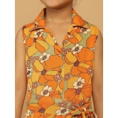 MINI & MING Girls Printed Sleeveless Playsuit