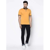 Glito - Mustard Cotton Blend Regular Fit Mens T-Shirt ( Pack of 1 ) - None