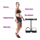 HORSE FIT Tummy Trimmer Single spring with Slim Belt Combo | Waist Trimmer | Body Shaper | Weight Loss Fitness Equipment | Body Toner | Single Spring Ab Tummy Trimmer - Black