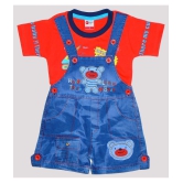 Wise Guys - Red Denim Baby Boy Dungaree Sets ( Pack of 1 ) - None