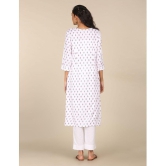 Karigari - White Rayon Women's Straight Kurti ( Pack of 1 ) - None