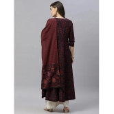 miravan - Maroon Cotton Womens Anarkali Kurti ( Pack of 1 ) - None