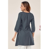 Glomee - Grey Viscose Women's Tunic ( Pack of 1 ) - None