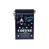 Metal Coffee Jar - Black, 1700Ml