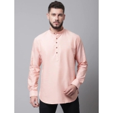 Rodamo  Men Orange Cotton Kurta