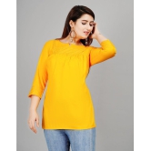 Smien - Yellow Rayon Womens Ethnic Tunic ( Pack of 1 ) - None