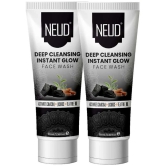 NEUD Deep Cleansing Instant Glow Face Wash for Men and Women, 70 ml Each (Pack of 2)