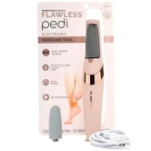 Pedi Electronic Tool File and Callus Remover Pedicure | Cordless Rechargeable Polishing Wand with 2 Roller Heads