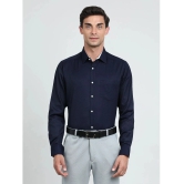 IVOC Cotton Blend Regular Fit Full Sleeves Mens Formal Shirt - Navy ( Pack of 1 ) - None