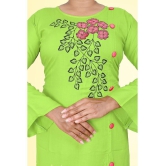 haya fashion - Lime Green Rayon Women's Straight Kurti ( Pack of 1 ) - None