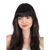 RefynHair 2 Clip-In Hair Bang Extension | 100% Remy Human Hair | High Density Natural Looking Fringe for Girls and Women - Easy Single Clip In Lightweight Wispy Bangs - Natural Black