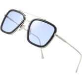 Square Sunglasses Silver Frame