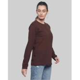 AKTIF Brown Cotton Blend Loose Fit Womens T-Shirt ( Pack of 1 ) - None