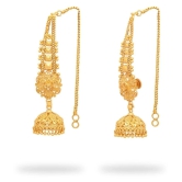 LUV FASHION Golden Drop Earrings ( Pack of 1 ) - Golden