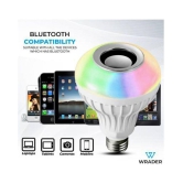 WRADER Smart Music Bulb With Remote Wall Light White - Pack of 1