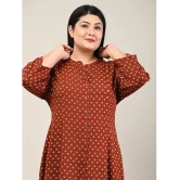 Swasti - Maroon Cotton Blend Women's Front Slit Kurti ( Pack of 1 ) - None